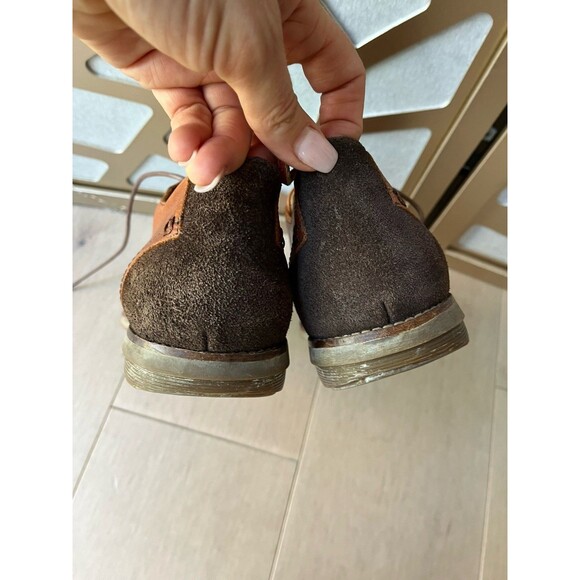 De La Rentis Men Oxford Derby Leather Brown Shoes Sz 10 M - Picture 9 of 13